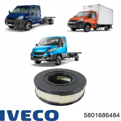 Filtro, ventilación bloque motor IVECO 5801686484