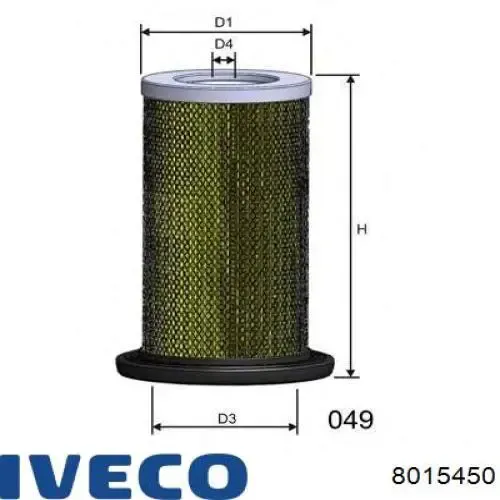 Filtro de aire 8015450 Iveco