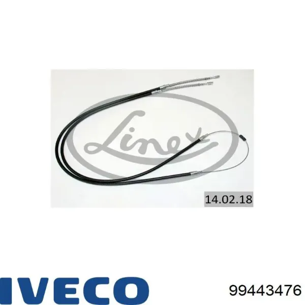 Cable de freno de mano trasero derecho/izquierdo 99443476 Iveco