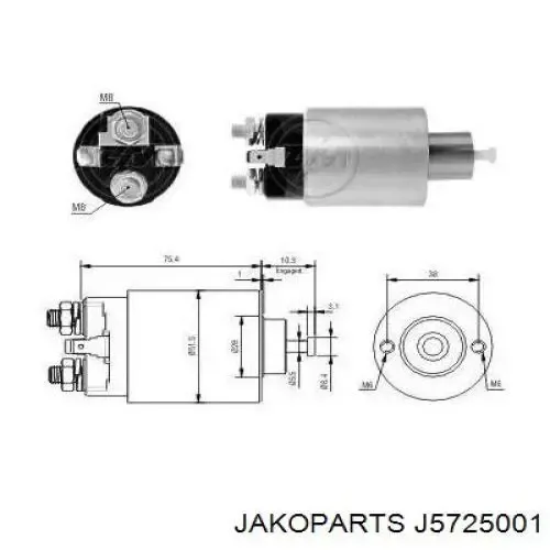 Relé de los calentadores J5725001 Jakoparts