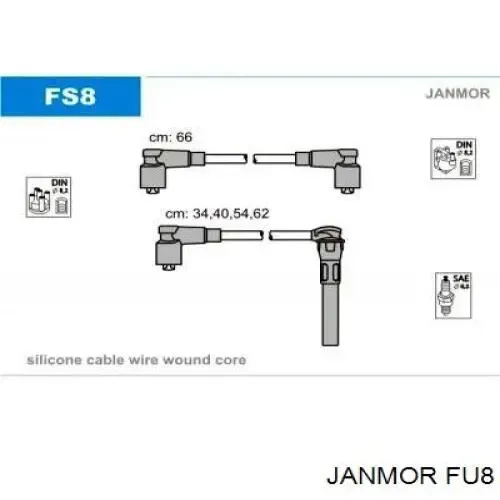 Cables de bujías FU8 Janmor