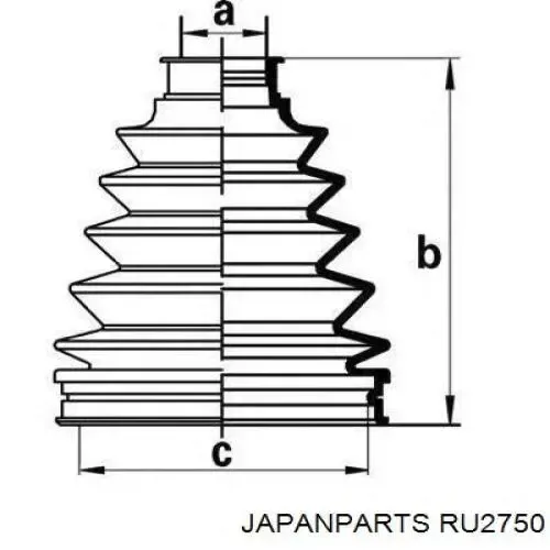 Silentblock del soporte del diferencial trasero RU2750 Japan Parts