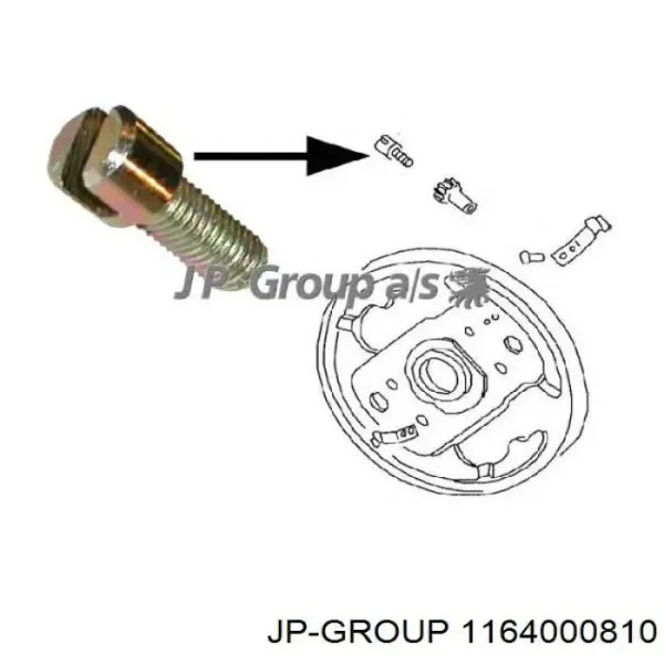 Juego de reparación de pastillas de freno 1164000810 JP Group