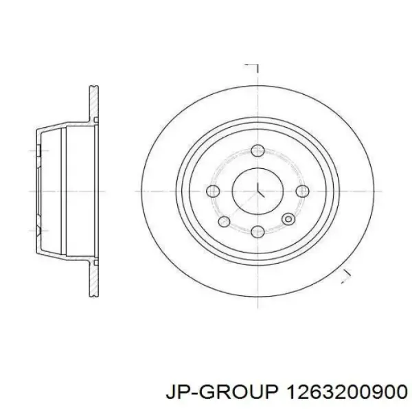 Disco de freno trasero Opel Astra 51, 52, F35, M35