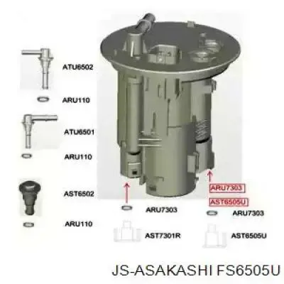 Filtro de combustible FS6505U JS Asakashi