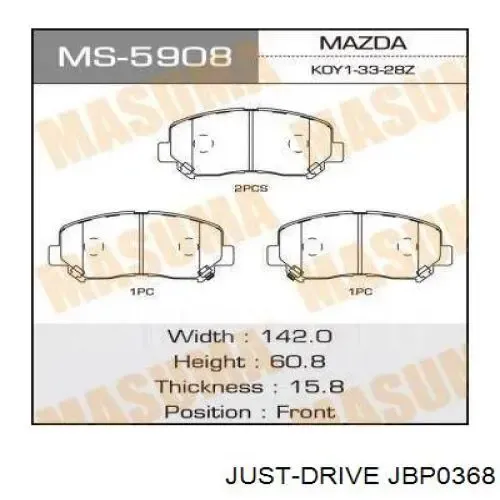 Pastillas de freno delanteras Mazda CX-5 1 KE, GH