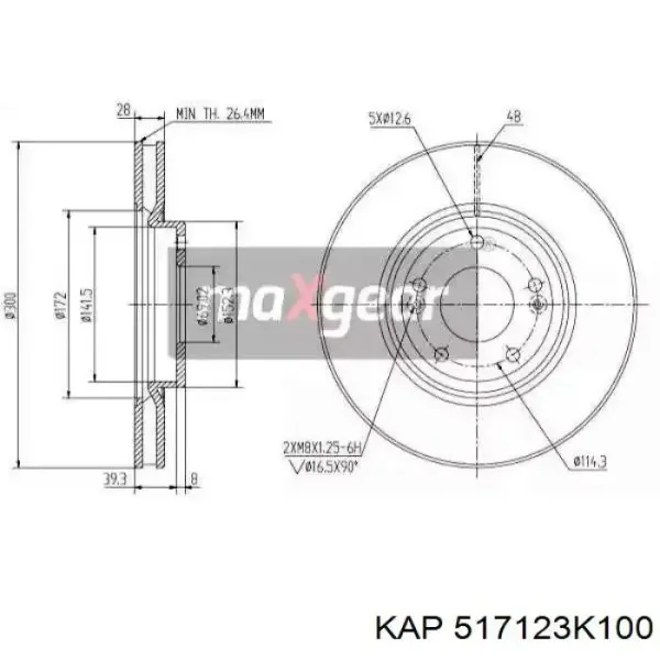 Freno de disco delantero KIA Sportage 3 SL