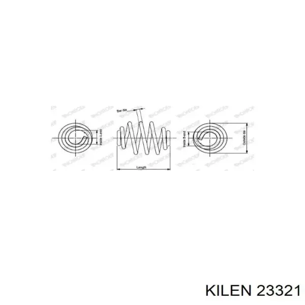 Muelle de suspensión eje delantero Subaru Impreza 2 GD, GG