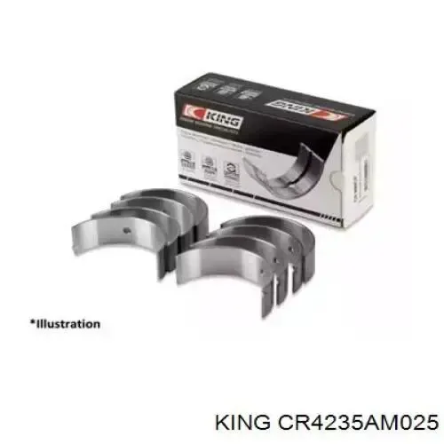 Juego de cojinetes de biela, cota de reparación (+0,25 mm) CR4235AM025 King