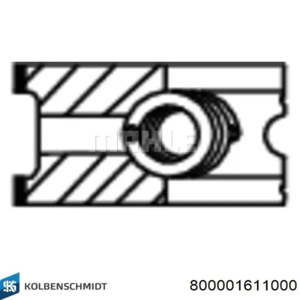 Aros de pistón para 1 cilindro, STD 800001611000 Kolbenschmidt