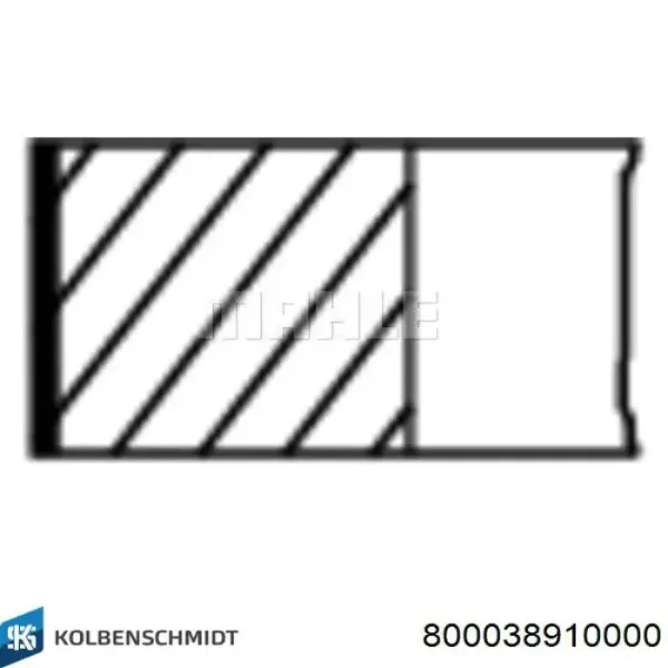 Aros de pistón para 1 cilindro, STD 800038910000 Kolbenschmidt