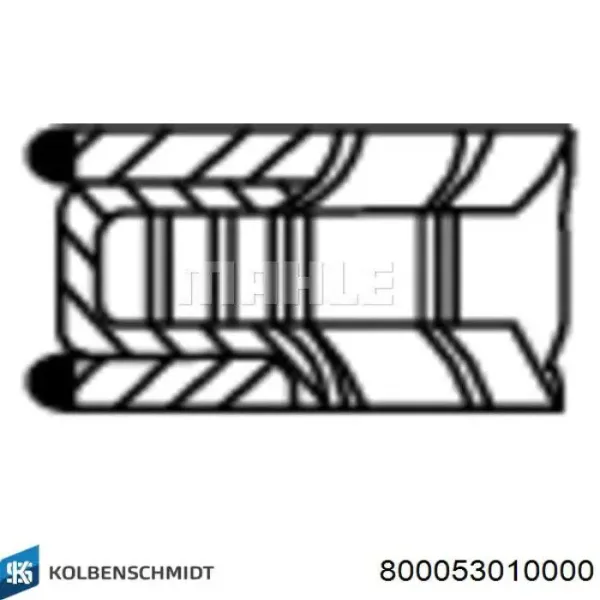 Aros de pistón para 1 cilindro, STD 800053010000 Kolbenschmidt