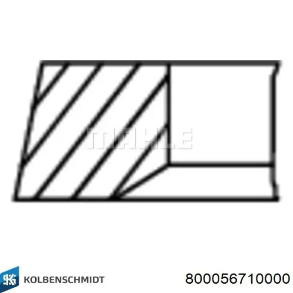 Aros de pistón para 1 cilindro, STD 800056710000 Kolbenschmidt
