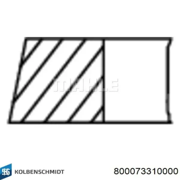 Aros de pistón para 1 cilindro, STD 800073310000 Kolbenschmidt