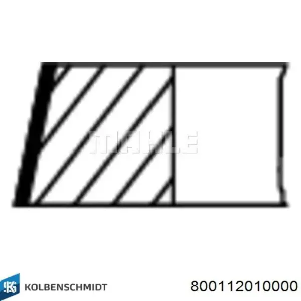 Aros de pistón para 1 cilindro, STD 800112010000 Kolbenschmidt