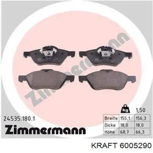 Pastillas de freno delanteras Renault Laguna 2 BG0, BG1