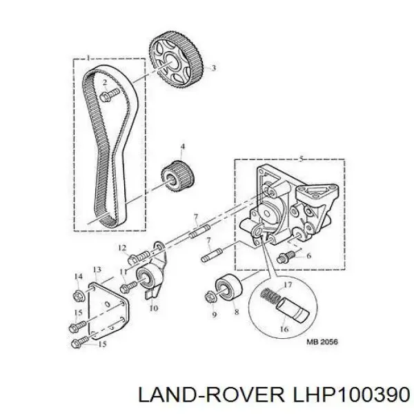 Tensor correa distribución LHP100390 Land Rover