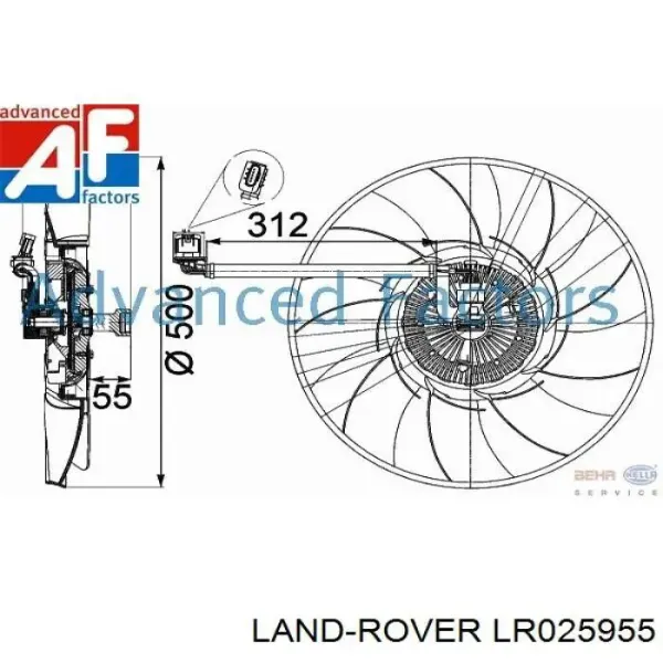 Ventilador del motor LR025955 Land Rover