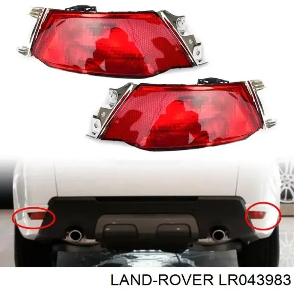 Luz trasera de parachoques derecha LR043983 Land Rover