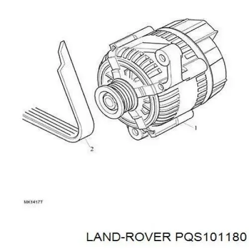 Correa de alternador PQS101180 Land Rover