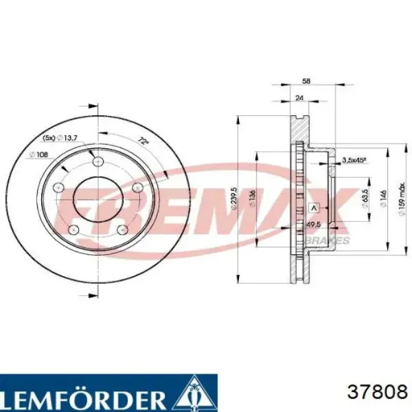 Barra de acoplamiento 37808 Lemforder