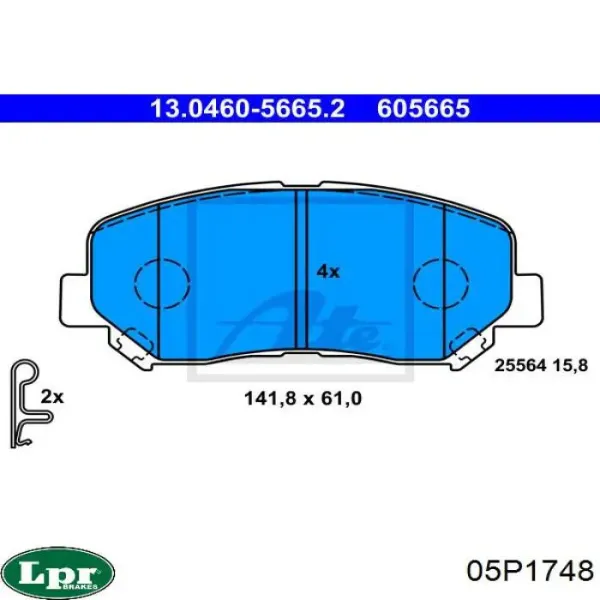 Pastillas de freno delanteras Mazda CX-5 1 KE, GH