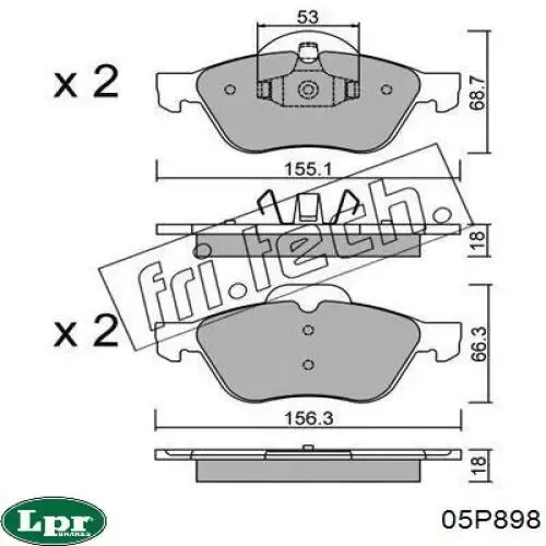 Pastillas de freno delanteras Renault Laguna 2 BG0, BG1