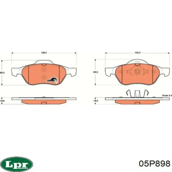 Pastillas de freno delanteras Renault Laguna 2 BG0, BG1