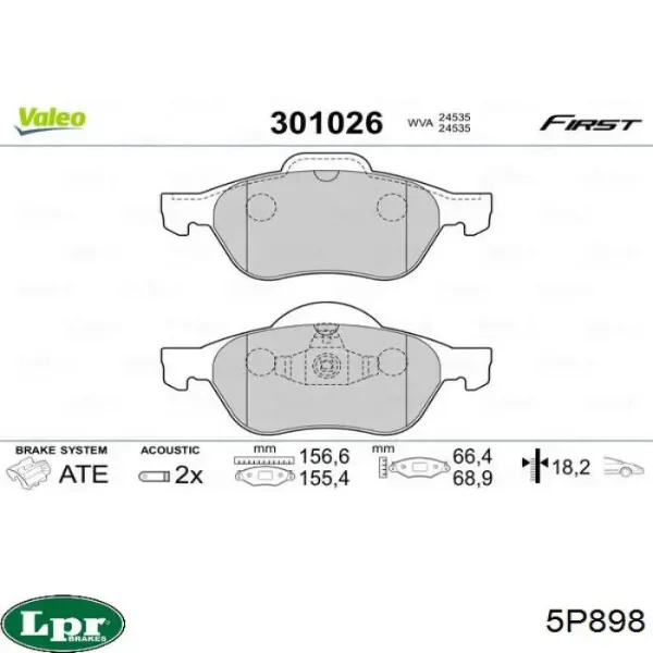 Pastillas de freno delanteras Renault Laguna 2 BG0, BG1