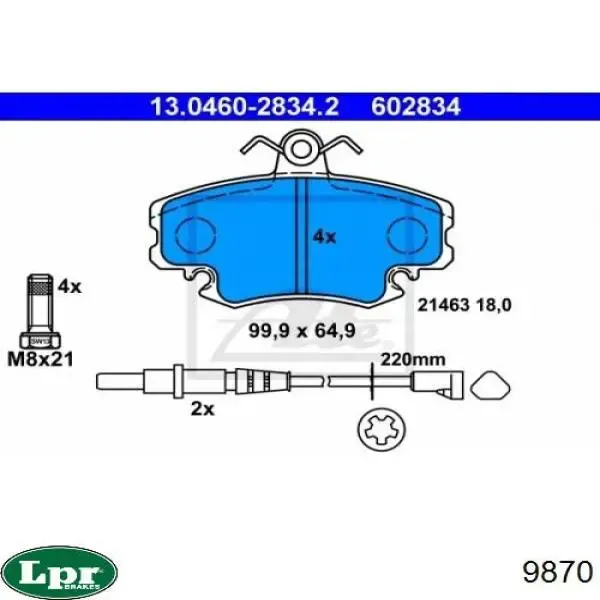Juego de zapatas de frenos, freno de estacionamiento Nissan Qashqai 1 J10
