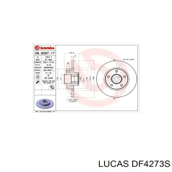 Disco de freno trasero Renault Trafic 2 FL