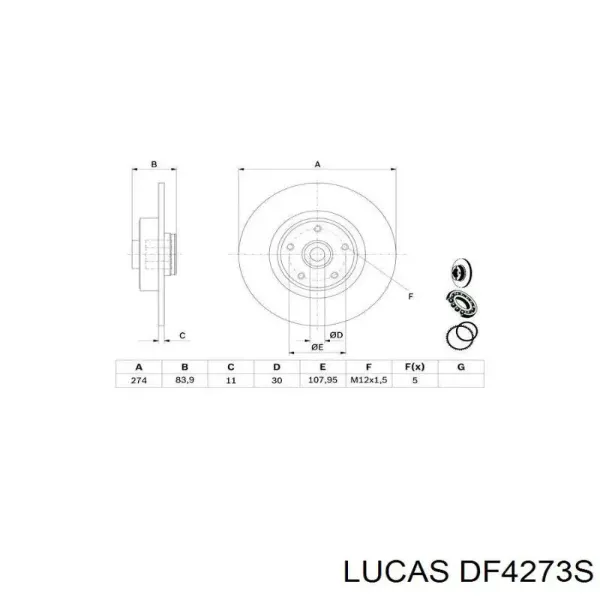 Disco de freno trasero Renault Trafic 2 FL