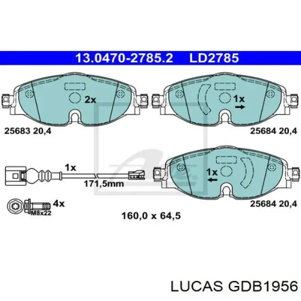 Pastillas de freno delanteras Volkswagen Passat 3G2, CB2