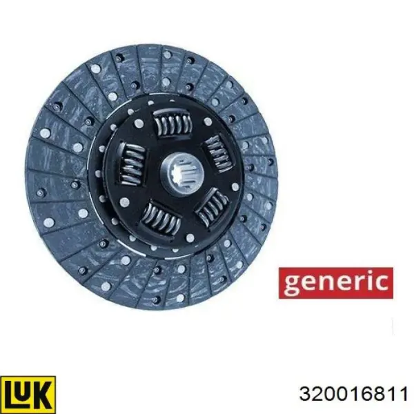 Disco de embrague 320016811 LUK
