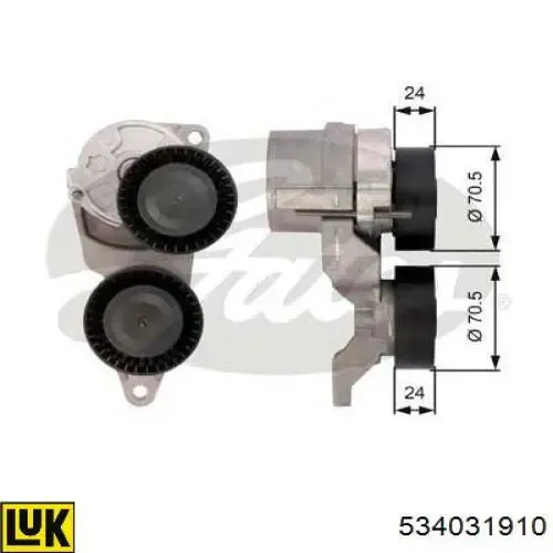 Tensor de correa poli V 534031910 LUK