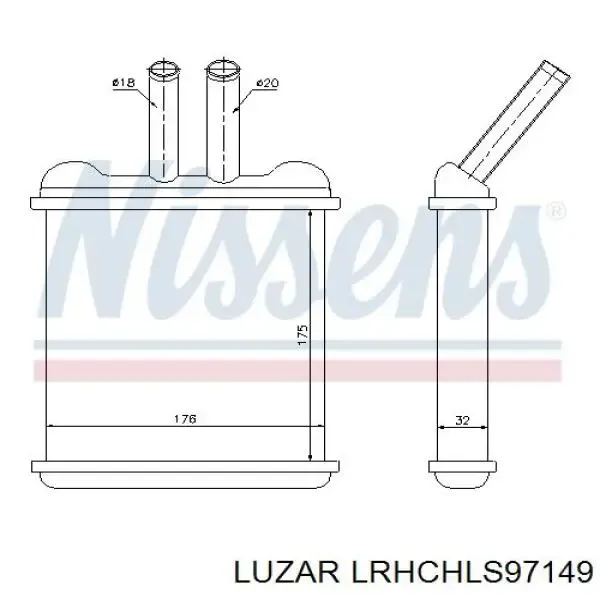 Radiador calefacción LRHCHLS97149 Luzar