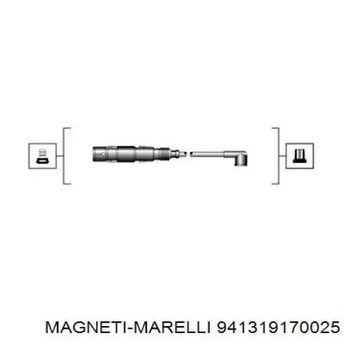 Cables de bujías 941319170025 Magneti Marelli