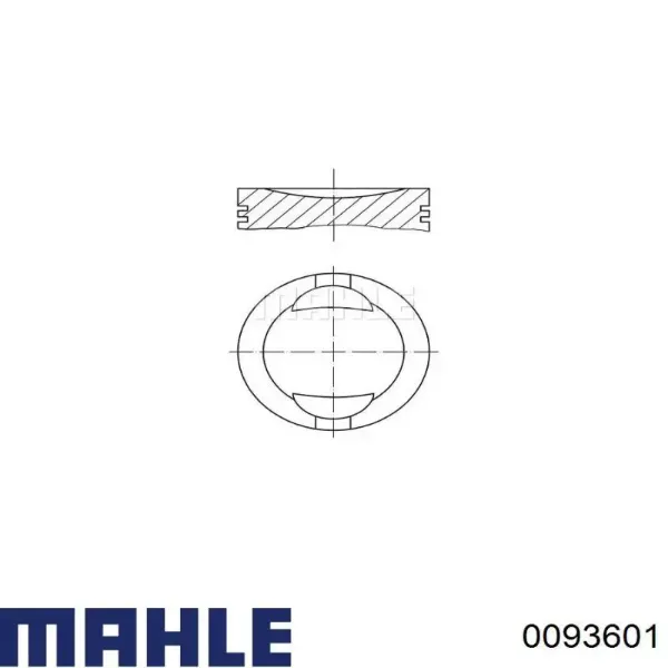 Pistón completo para 1 cilindro, segunda reparación (+0,50 mm) 0093601 Mahle Original