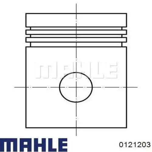 Pistón completo para 1 cilindro, segunda reparación (+0,50 mm) 0121203 Mahle Original