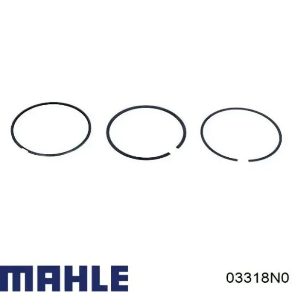 Aros de pistón para 1 cilindro, STD 03318N0 Mahle Original