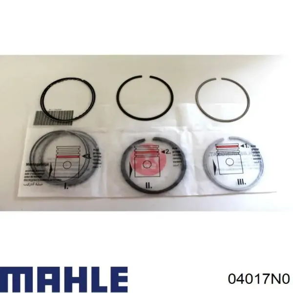 Aros de pistón para 1 cilindro, STD 04017N0 Mahle Original