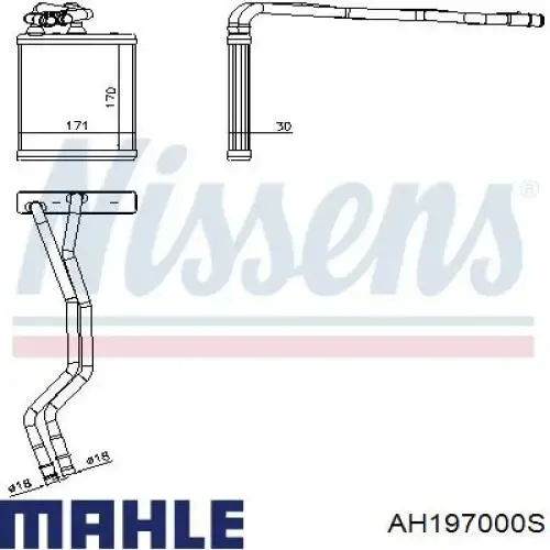 Radiador de calefacción Ford Fiesta CB1