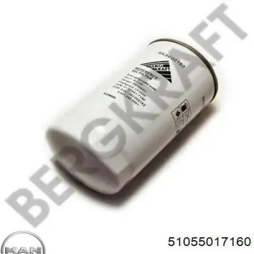 Filtro de aceite 51055017160 MAN