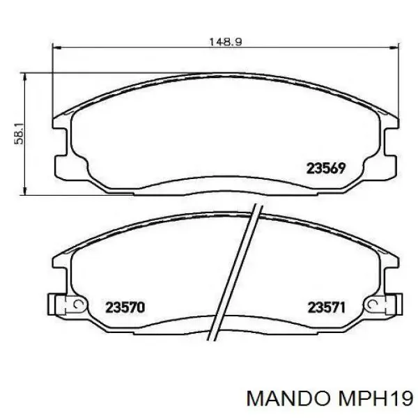 Pastillas de freno MPH19 Mando