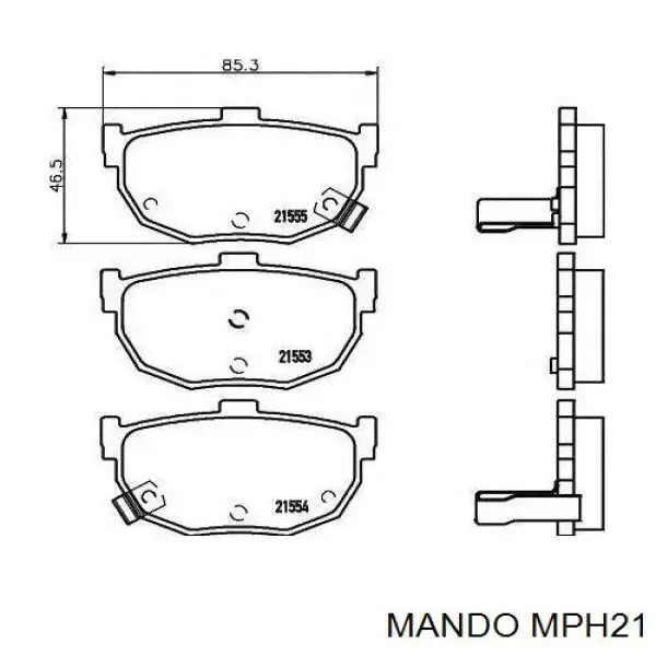Pastillas de freno traseras MPH21 Mando