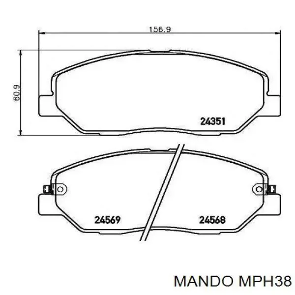 Pastillas de freno MPH38 Mando