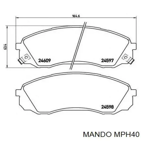 Pastillas de freno MPH40 Mando