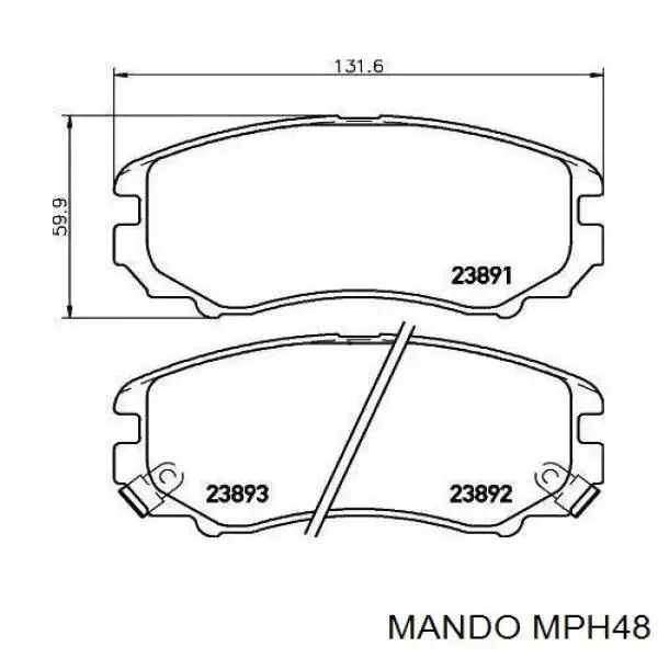 Pastillas de freno MPH48 Mando