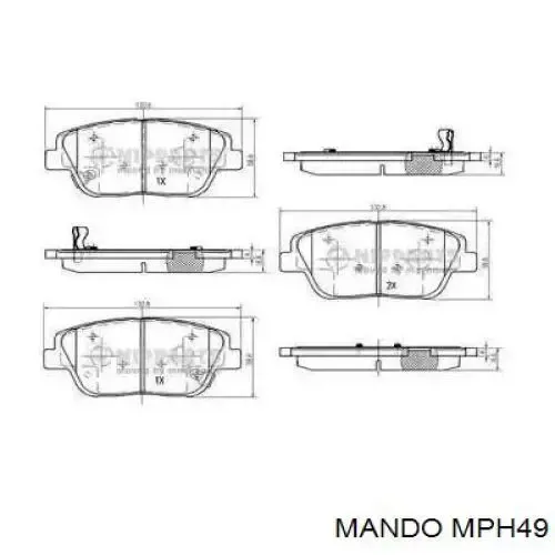 Pastillas de freno MPH49 Mando