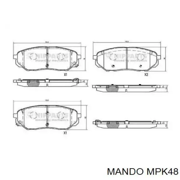 Pastillas de freno MPK48 Mando